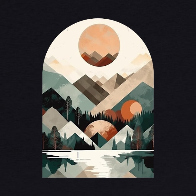 Heavenly Summit Serenity Vector by gibah